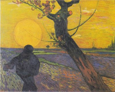 art oil painting reproduction of  Vincent Van Gogh The Sower At Sunset museum quality handmade
