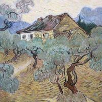 Vincent Van Gogh The White Cottage Among The Olive Trees 1889