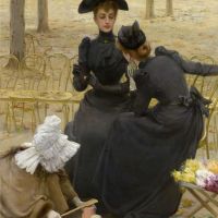 Vittorio Matteo Corcos - Conversation In The Luxembourg Garden 1892
