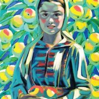 Vladimir Dimitrov Girl With Apples Hand Painted Reproduction