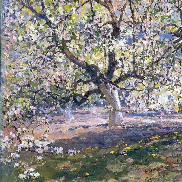Volodymyr Sydoruk The Gardens Are Blooming In Ukraine 1980 museum quality
