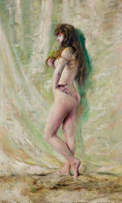art oil painting reproduction of  W Adys Aw Podkowi Ski Lily Of The Valley - 1892 museum quality handmade