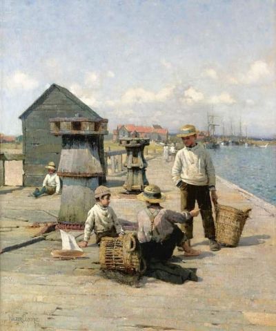art oil painting reproduction of  Walter Frederick Osborne A Tale Of The Sea 1884 museum quality handmade