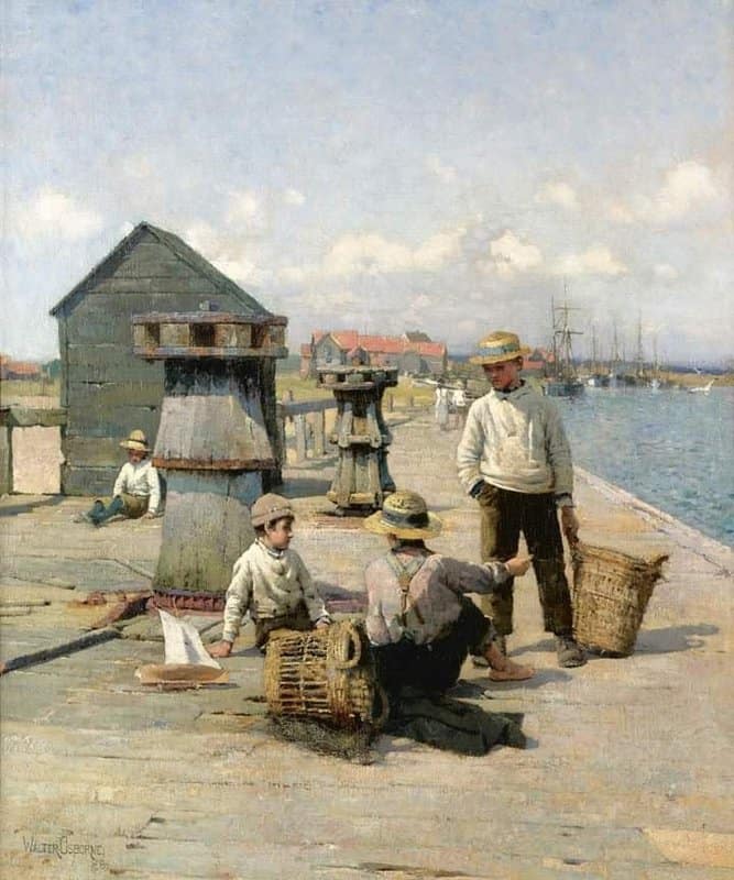 Walter Frederick Osborne A Tale Of The Sea 1884 museum quality