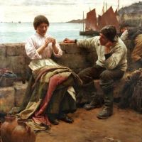 Walter Langley A Cornish Idyll Hand Painted Reproduction