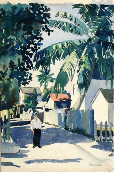art oil painting reproduction of  Walton Blodgett Lonesome Alley 1936 museum quality handmade