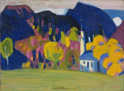 art oil painting reproduction of  Wassily Kandinsky Autumn Impression 1908 museum quality handmade