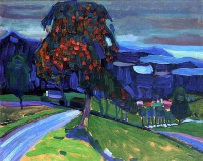 art oil painting reproduction of  Wassily Kandinsky Autumn In Murnau 1908 museum quality handmade