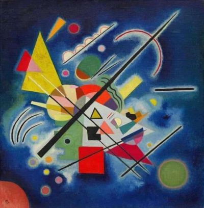 art oil painting reproduction of  Wassily Kandinsky Blue Painting 1924 museum quality handmade