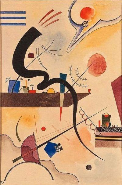 art oil painting reproduction of  Wassily Kandinsky Calm Bend 1924 museum quality handmade