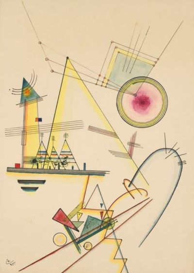 art oil painting reproduction of  Wassily Kandinsky Delicate Soul museum quality handmade