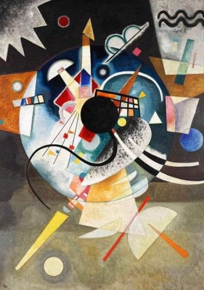 art oil painting reproduction of  Wassily Kandinsky Ein Zentrum One Center 1924 museum quality handmade