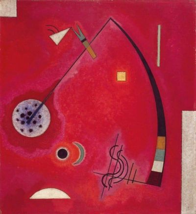 art oil painting reproduction of  Wassily Kandinsky Gespannt Im Winkel 1930 museum quality handmade