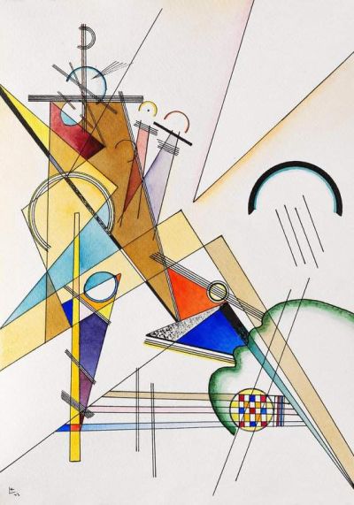 art oil painting reproduction of  Wassily Kandinsky Gewebe 1923 museum quality handmade