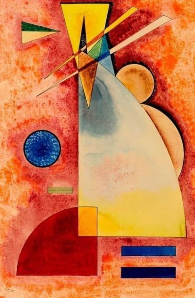 art oil painting reproduction of  Wassily Kandinsky Ineinander Intermingling April 1928 museum quality handmade