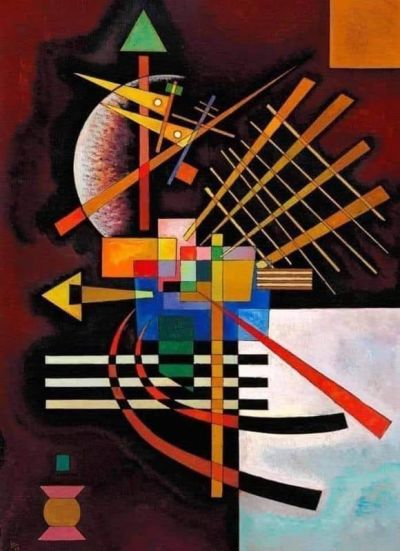 art oil painting reproduction of  Wassily Kandinsky Oben Und Links 1925 museum quality handmade