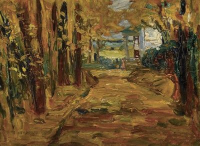 art oil painting reproduction of  Wassily Kandinsky Park Von St. Cloud - Herbst I 1906 museum quality handmade