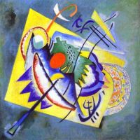 Wassily Kandinsky Red Oval 1920 Hand Painted Reproduction