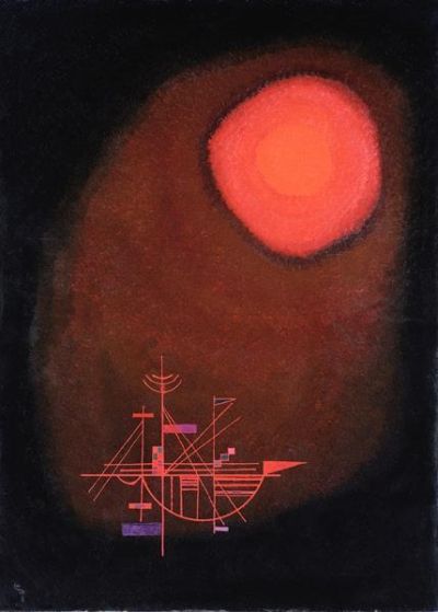 art oil painting reproduction of  Wassily Kandinsky Red Sun And Ship 1925 museum quality handmade