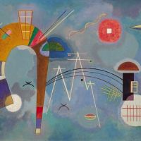 Wassily Kandinsky Rund Und Spitz - Curved And Pointed - 1930 Hand Painted Reproduction