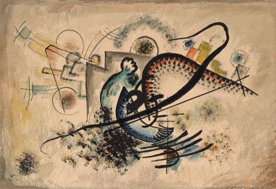 art oil painting reproduction of  Wassily Kandinsky The Black Line 1922 museum quality handmade