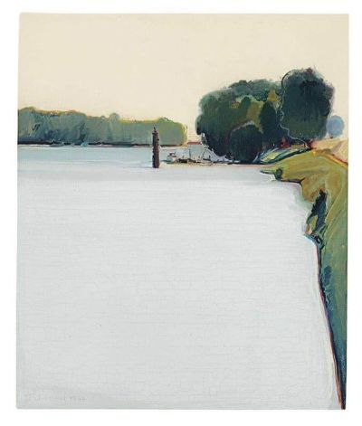 art oil painting reproduction of  Wayne Thiebaud River Levee And Dock 1966 museum quality handmade