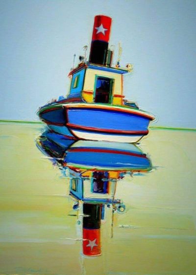 art oil painting reproduction of  Wayne Thiebaud Starboat - 1966 museum quality handmade