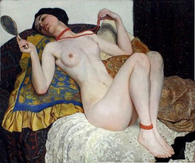 art oil painting reproduction of  Wilhelm Gallhof The Coral Chain museum quality handmade