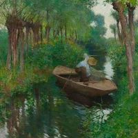 Willard Leroy Metcalf On The River 1888 Hand Painted Reproduction