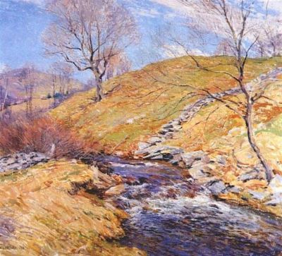 art oil painting reproduction of  Willard Metcalf Brook In March 1923 museum quality handmade