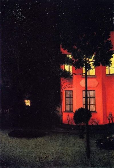 art oil painting reproduction of  William Degouve De Nuncques La Maison Rose 1892 museum quality handmade