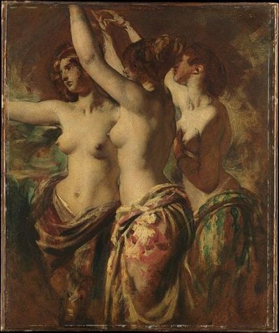 art oil painting reproduction of  William Etty The Three Graces 1830 museum quality handmade