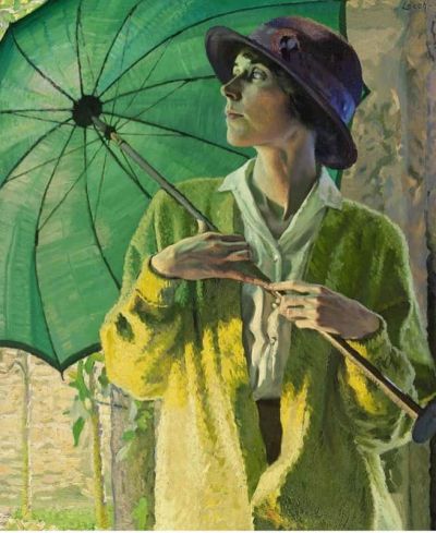 art oil painting reproduction of  William John Leech The Sunshade Ca.1913 museum quality handmade