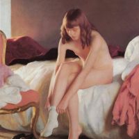 William Mcgregor Paxton Nude On A Bed Hand Painted Reproduction