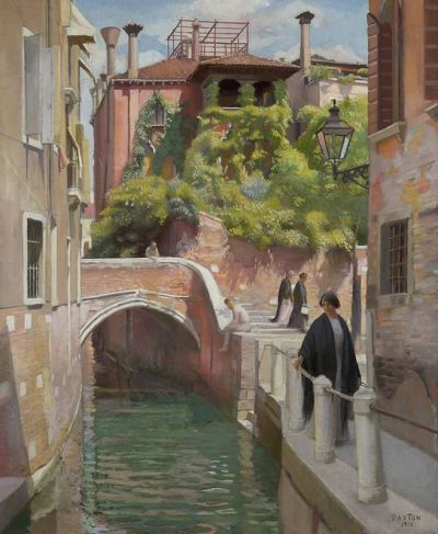 art oil painting reproduction of  William Mcgregor Paxton Venice 1910 museum quality handmade