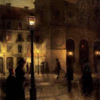 Wincenty Trojanowski Maximilianplatz In Munich At Night 1890
