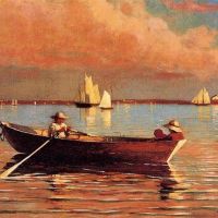 Winslow Homer Gloucester Harbor 1873 Hand Painted Reproduction