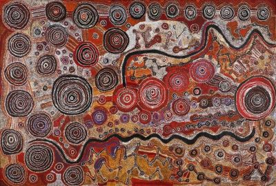 art oil painting reproduction of  Witjiti George And Taylor Cooper Piltati And Malara A Story Of Love And War 2018 museum quality handmade