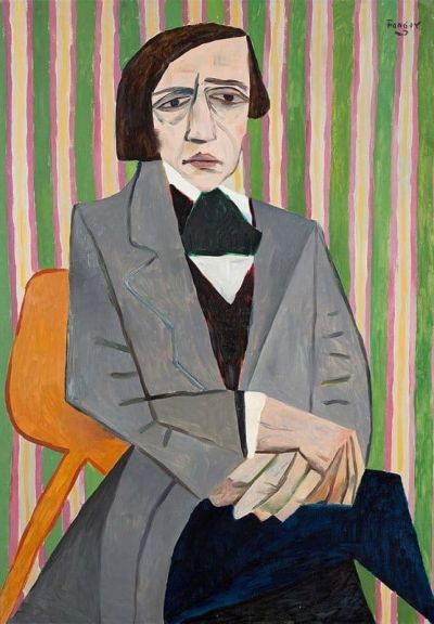 art oil painting reproduction of  Wojciech Fangor Chopin 1949 museum quality handmade