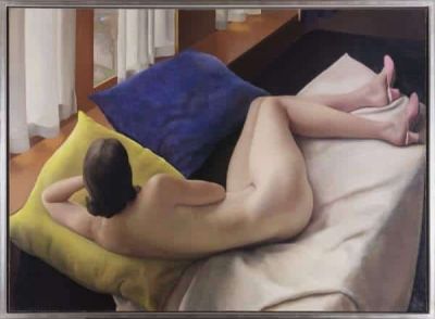 art oil painting reproduction of  Wout Shram Donna Sdraiata Alla Finestra - 1931 museum quality handmade