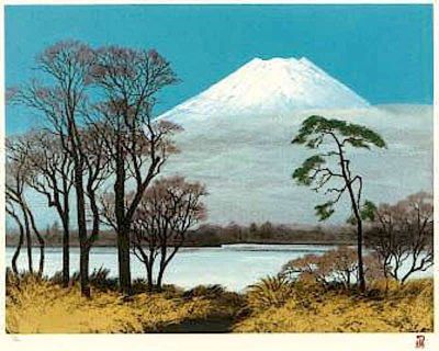 art oil painting reproduction of  Yokoyama Misao Fuji River And Mount Fuji museum quality handmade