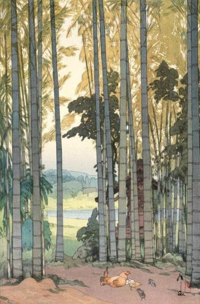 art oil painting reproduction of  Yoshida Hiroshi Bamboo Grove 1939 museum quality handmade