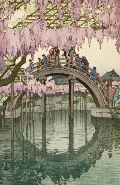 art oil painting reproduction of  Yoshida Hiroshi Kameido Bridge Tokyo 1927 museum quality handmade