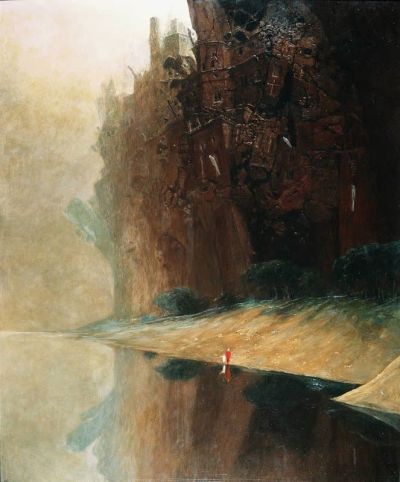 art oil painting reproduction of  Zdzislaw Beksinski Untitled 1971 museum quality handmade