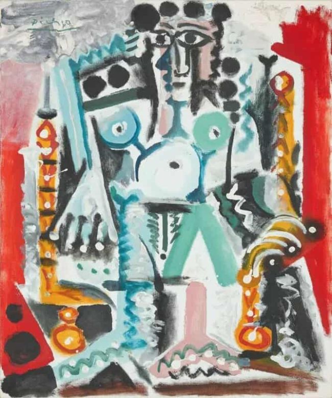 Pablo Picasso, Nu assis dans un fauteuil, 1964-65, oil and Ripolin on canvas