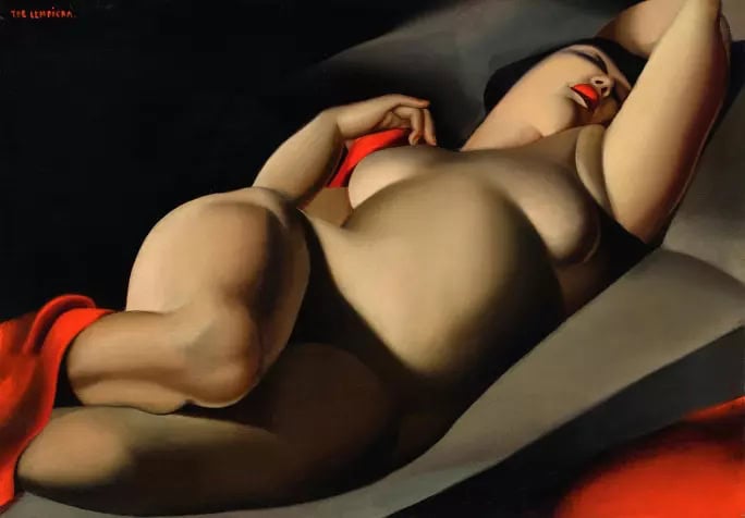 Tamara de Lempicka, La Belle Rafaëla, 1927, oil on canvas