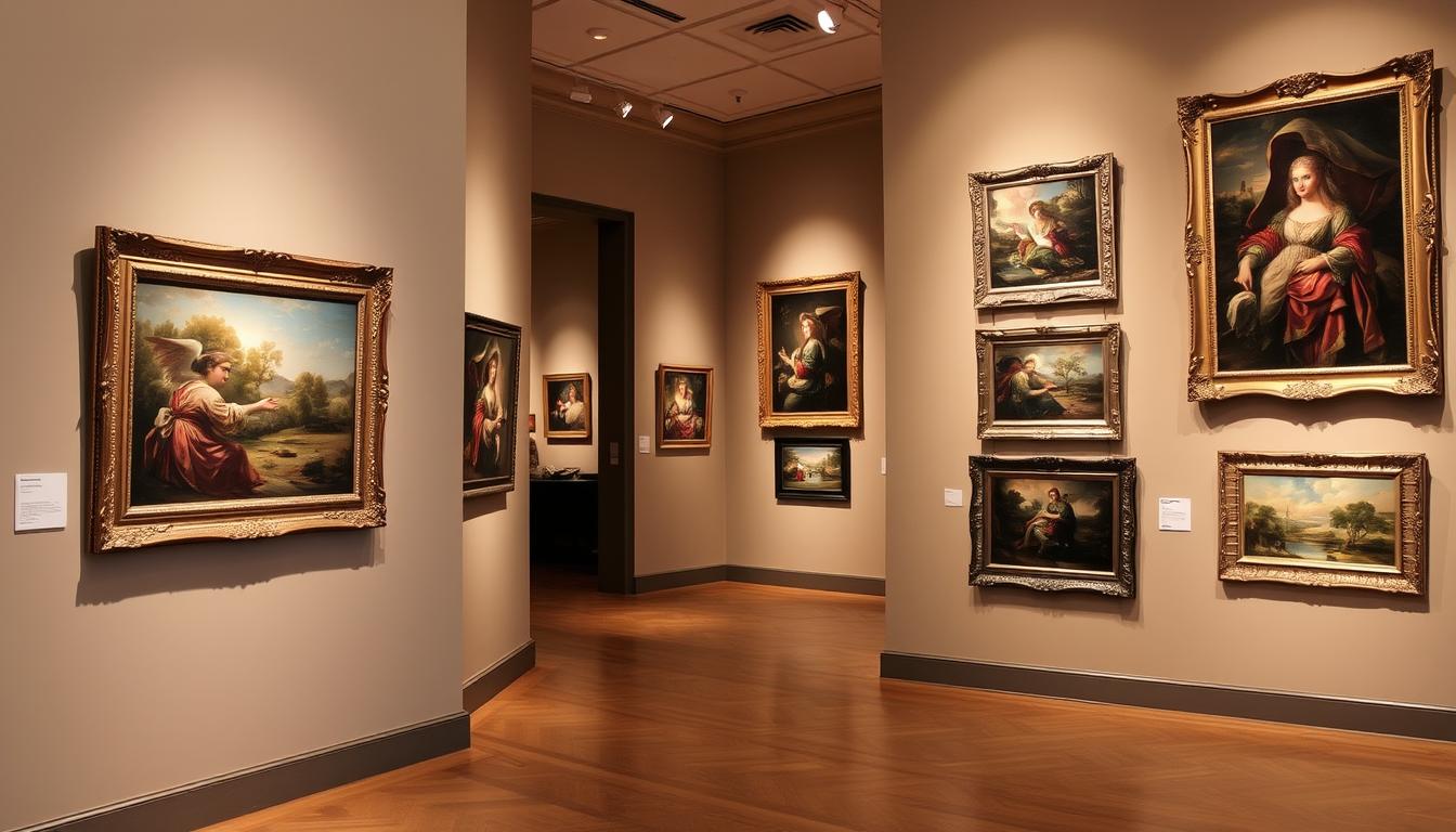 Finished master copy art being displayed in an elegant gallery setting