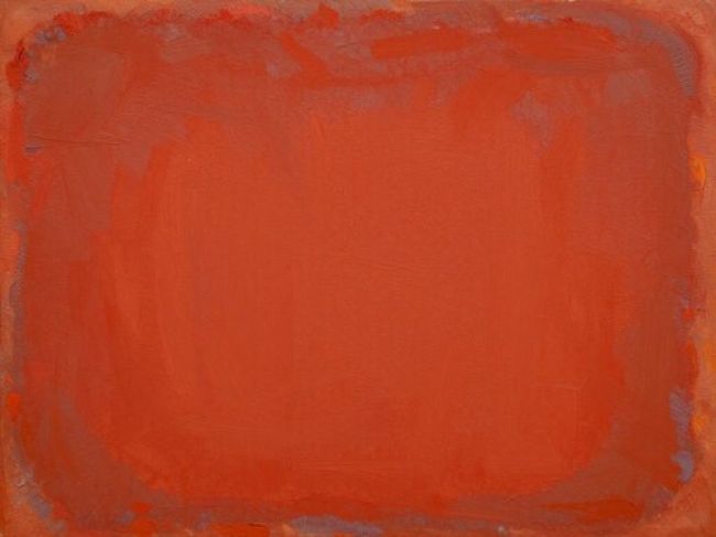 Close-up detail of Rothko-style color field painting showing subtle color gradations and texture