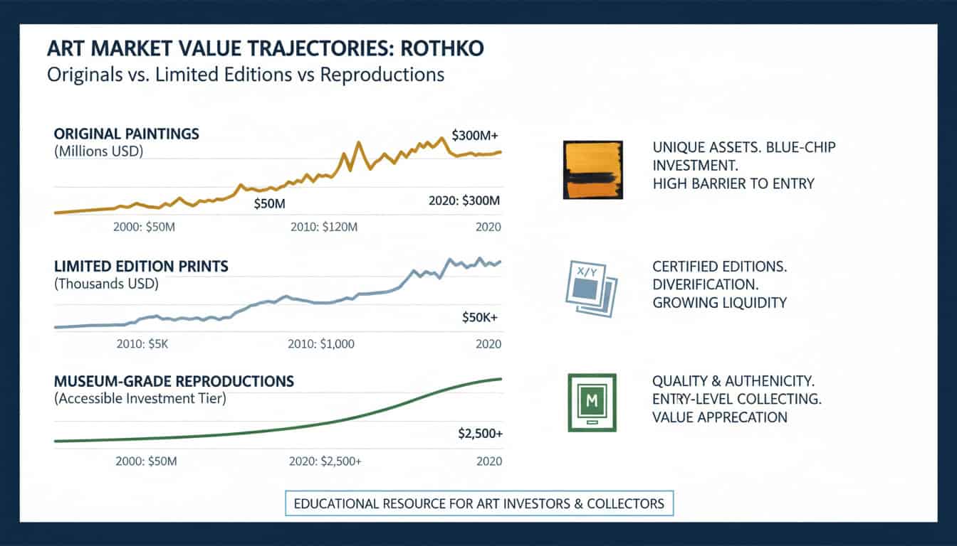 Comparison of art market values showing reproduction investment logic