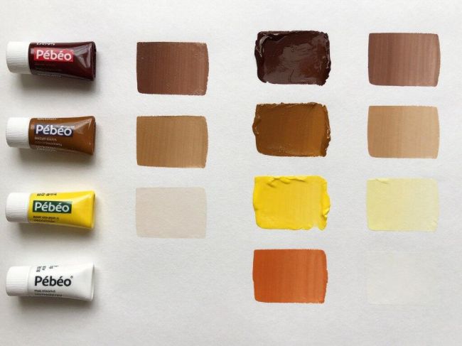 Comparison of paint samples showing professional versus student grade opacity